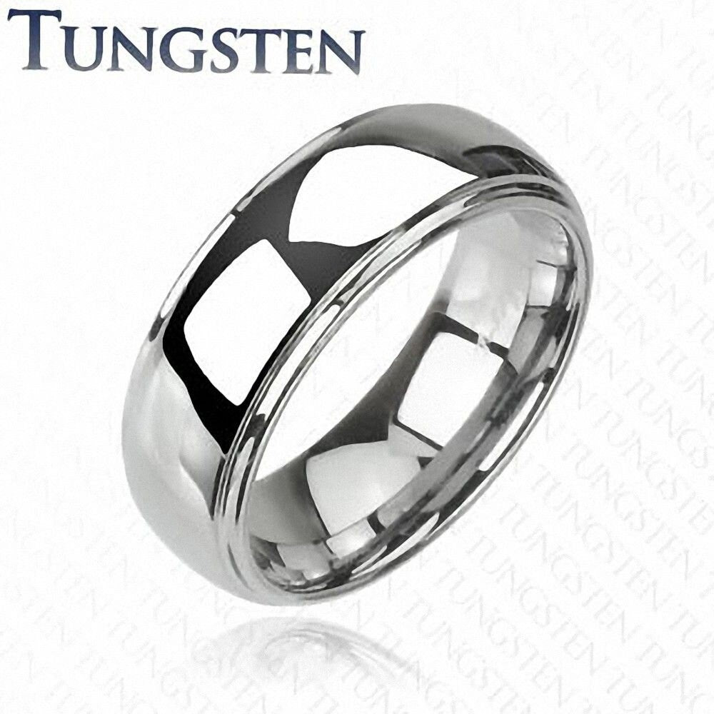 High quality solid tungsten beveled design ring