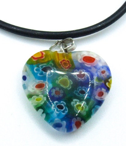 Cute heart shape pendants, comes complete with a cord necklace