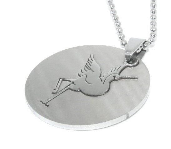 Beautiful large stainless steel bird design pendant