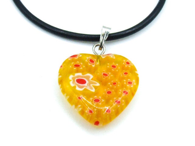 Cute heart shape pendants, comes complete with a cord necklace