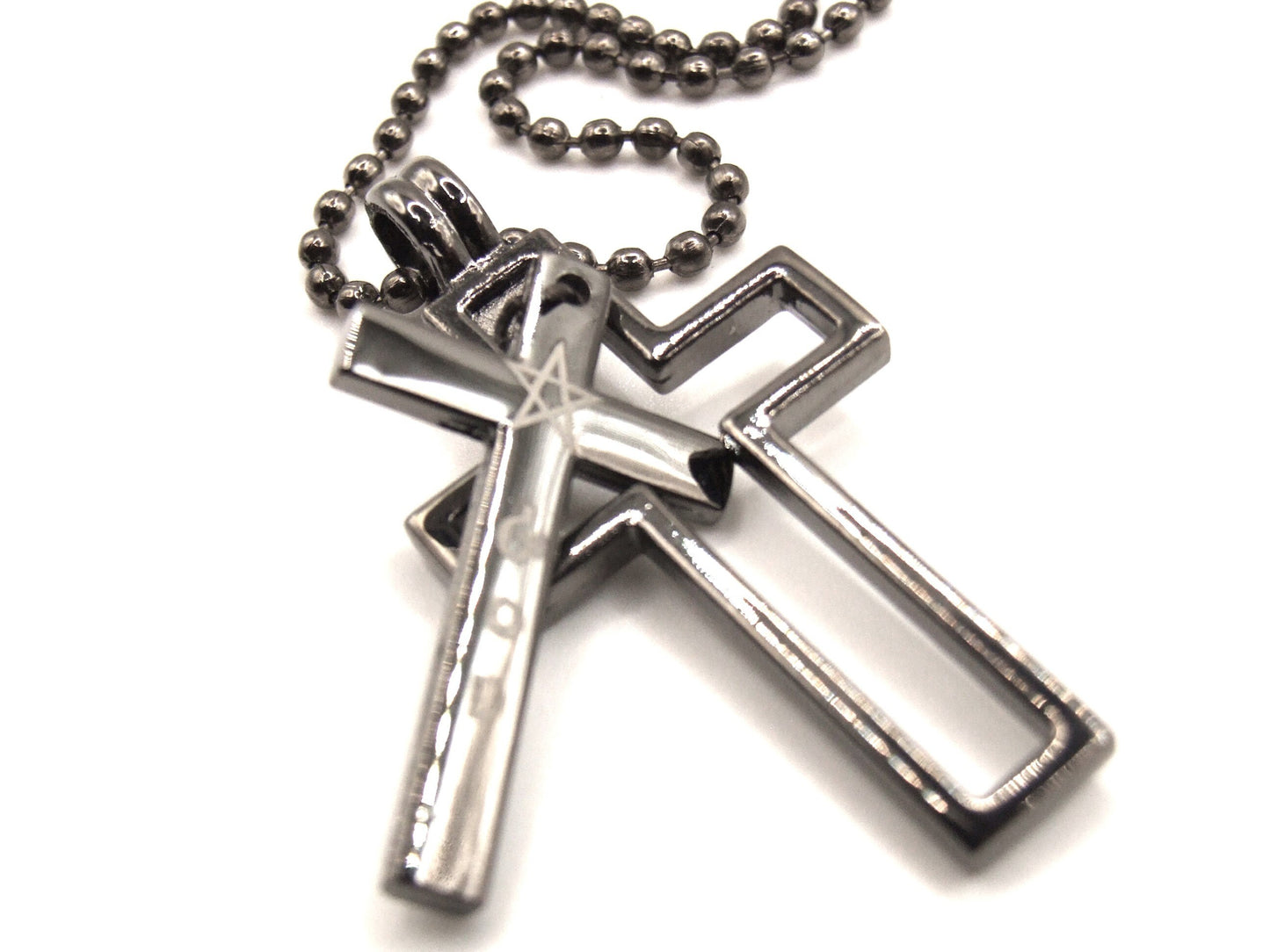 Tungsten oversized crucifix pendants