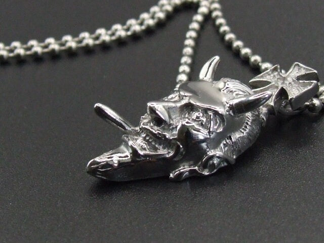 Stainless steel devil pendant