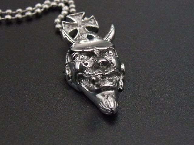 Stainless steel devil pendant