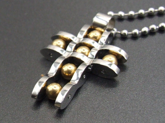 Quality two tone stainless crucifix/cross pendant